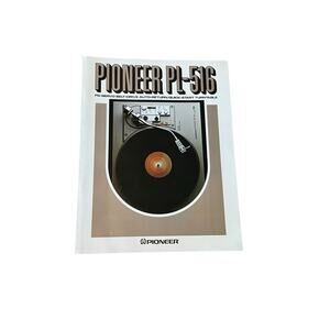 Vintage Pioneer PL-516 Turntable Brochure FG Servo Belt Drive Auto Return Audio